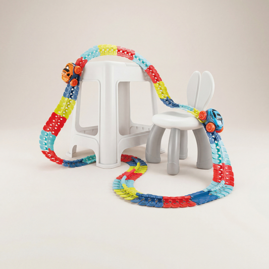 Magnetic Race Track Set for Kids with Self-Driving Car